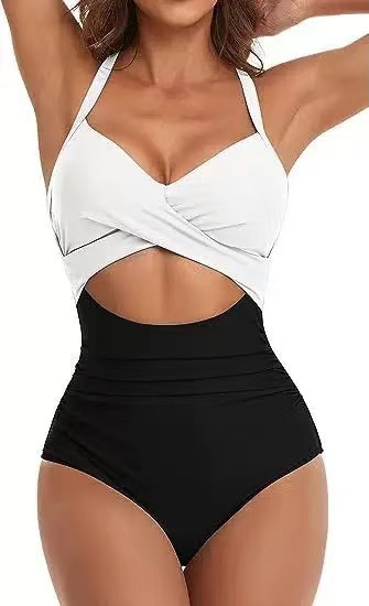 LINGLU® Women's Tummy Control Cut-Out One Piece Swimsuit