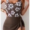 Women's Floral One Piece Swim Dress
