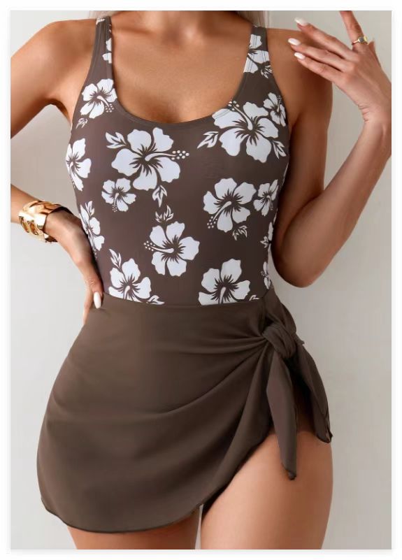 Women's Floral One Piece Swim Dress