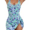 Women's Floral One Piece Swim Dress