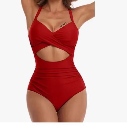 LINGLU® Women's Tummy Control Cut-Out One Piece Swimsuit