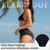Women’s High Waist Period Swim Bottom – Side Tie Leak-Proof Menstrual Swimwear