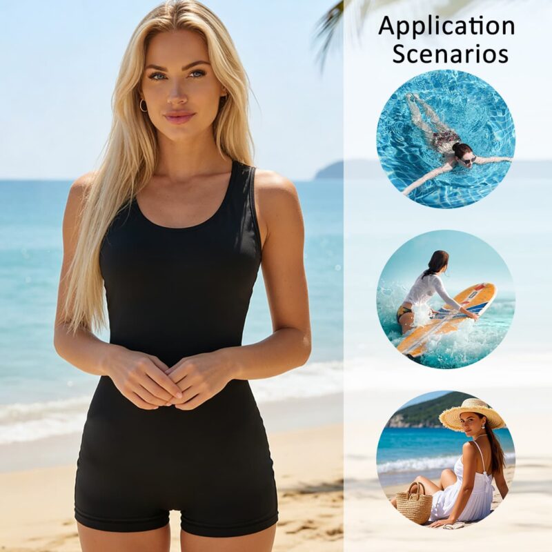Women's One Piece Period Swimsuit with Legs