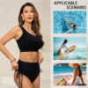 Women’s Period Swim Bottom – 4 Layer Leak-Proof Menstrual Swimwear Bikini Bottom