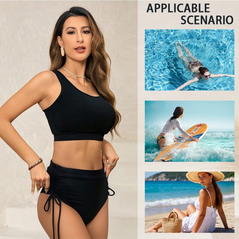 Women’s Period Swim Bottom – 4 Layer Leak-Proof Menstrual Swimwear Bikini Bottom