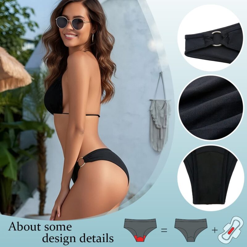 LINGLU® Women’s Period Swimwear Bikini Bottom