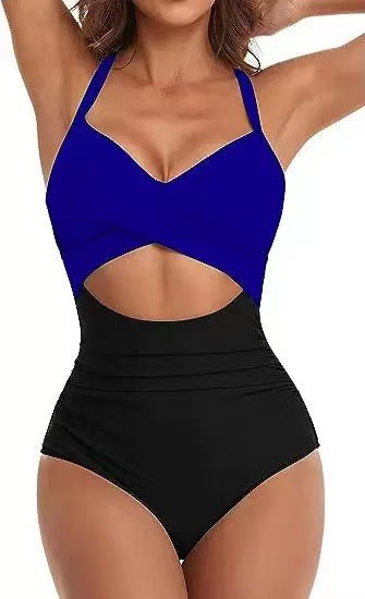 LINGLU® Women's Tummy Control Cut-Out One Piece Swimsuit