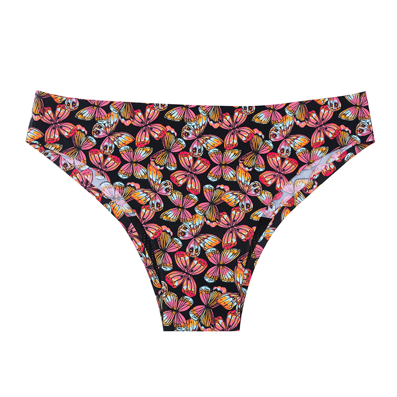 LINGLU® Women's Printed Menstrual Underwear Reusable 4-Layer Leakproof Briefs