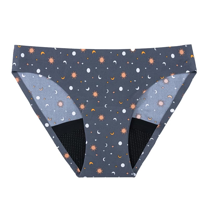LINGLU® Women's Reusable Menstrual Underwear with 4-Layer Leak Protection & Fashion Print Design