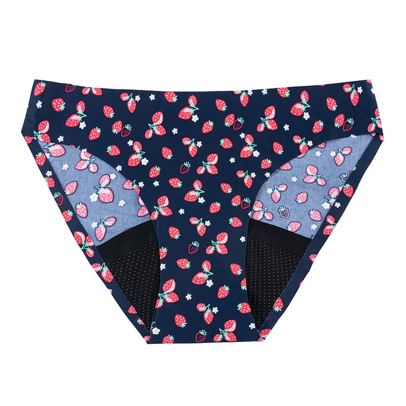 LINGLU® Women's Reusable Menstrual Underwear with 4-Layer Leak Protection & Fashion Print Design