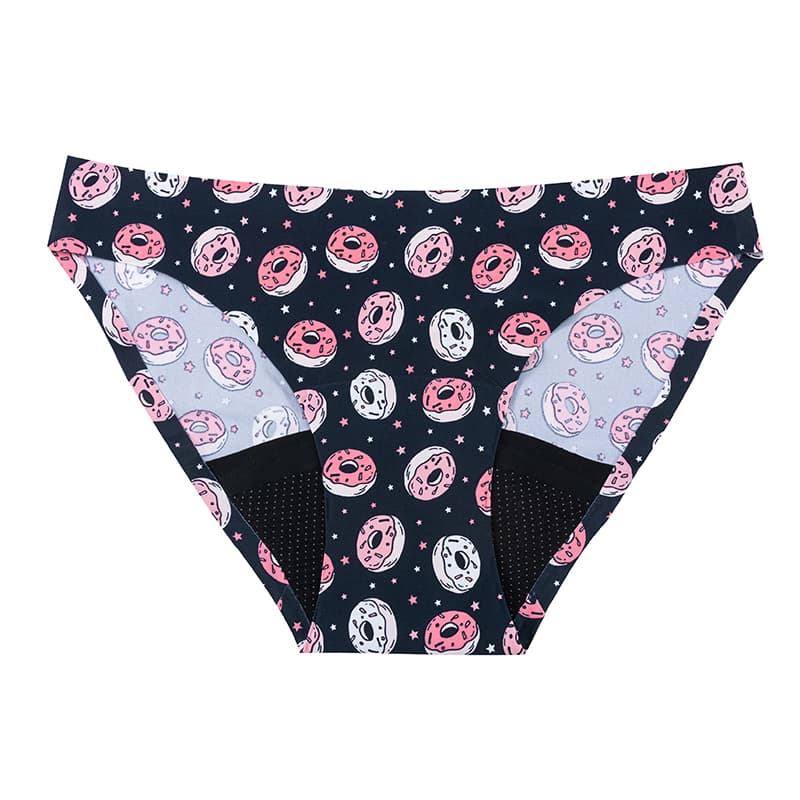 LINGLU® Women's Reusable Menstrual Underwear with 4-Layer Leak Protection & Fashion Print Design
