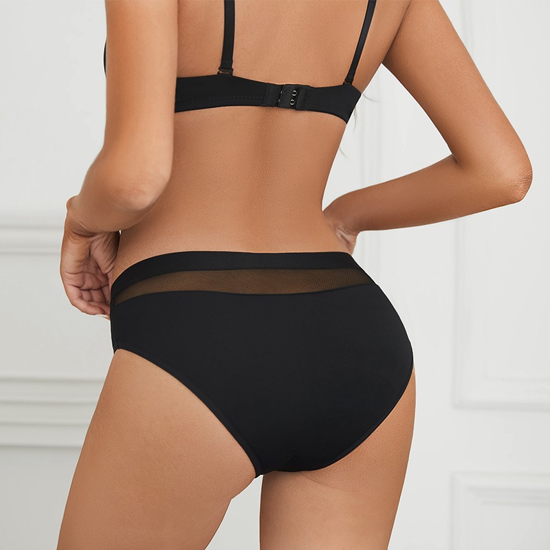 Women's High Waist Leak-Proof Menstrual Underwear with Mesh Waistband