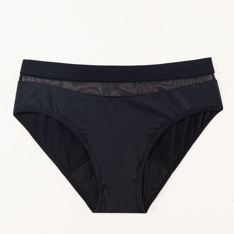 Women's High Waist Leak-Proof Menstrual Underwear with Mesh Waistband