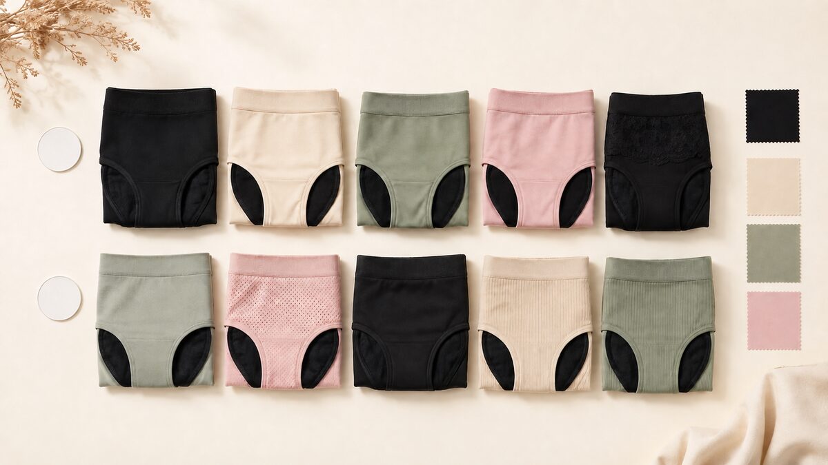low MOQ period underwear test order with ten pieces